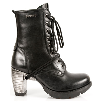 New Rock - MTR001S1 Enkellaars - Zwart/Zilverkleurig